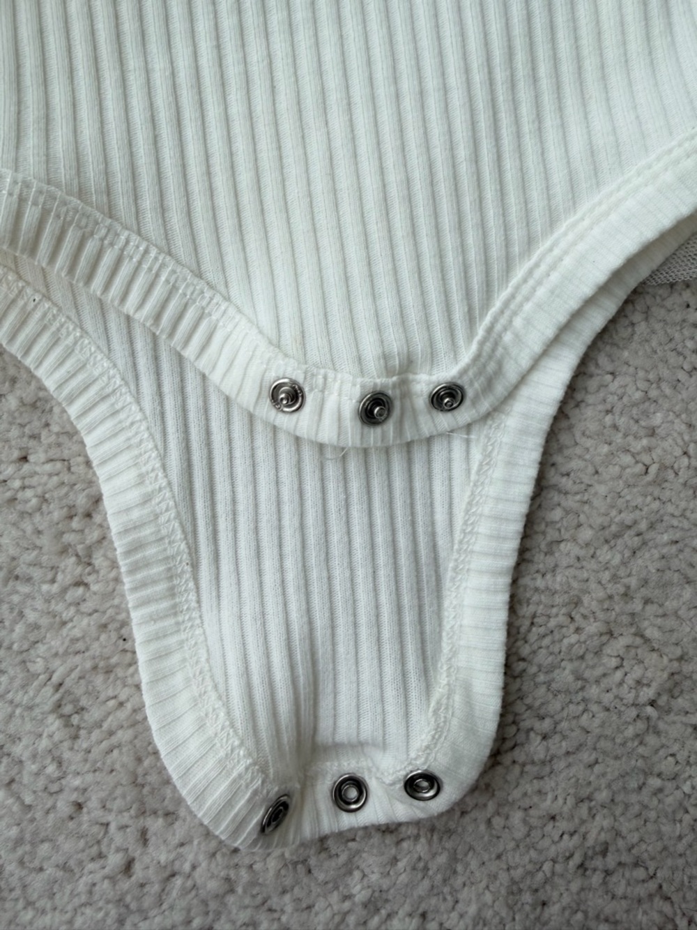 Baybe Bee Cream Ribbed Tutu Bodysuit with Bear Applique - Picture 6 of 7